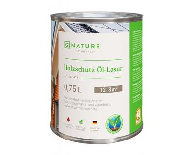 Масло-лазурь для дерева G-Nature 425 Holzschutz Öl-Lasur - 0,75 л.